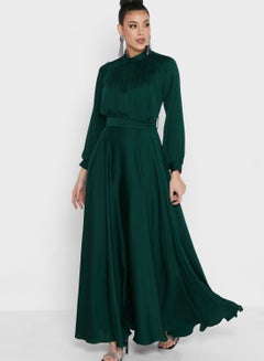 Buy High Neck Belted Dress in UAE