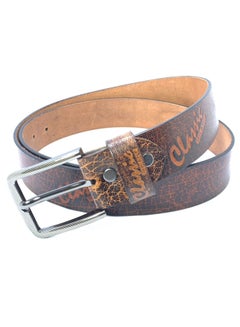 Buy Classic Milano Genuine Leather Belt Printed 40MM HQCMS-553 (Tan) by Milano Leather in UAE