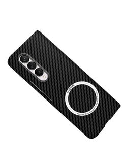 Buy Case for Samsung Galaxy Z Fold 4 Case Compatible with Magsafe Charger, Carbon Fiber Pattern Slim Shockproof Anti-Drop Case for Z Fold 4 ( Black) in UAE