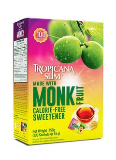 Buy Monk Fruit Calorie Free Sweetener 100 Sachets in UAE