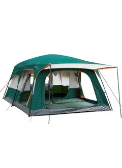 اشتري Camping Tent, Extra Large Tent 8-12 Person Family Cabin Tent, Double Layer Waterproof, 3 Doors and 3 Windows with Mesh, Big Tent for Camping, Outdoor, Picnic, Family, Friends Gathering في السعودية