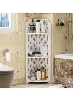 Buy Corner Stand Bathroom Corner Display Rack Multipurpose Shelving Unit Bathroom Shelves Storage Organizer in UAE