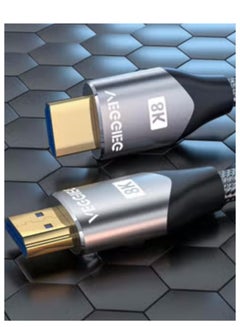 اشتري كابل HDMI 8K 2.1 48 جيجابت في الثانية جهاز فك التشفير لجهاز الكمبيوتر PS4 PS5 كابل توصيل 8K 60 هرتز 4K 120 هرتز-2 متر أسود في السعودية