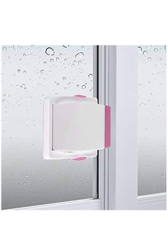 اشتري Sliding Glass Door Child Lock, 2 Pack Child Safety Lock Lock Childproofing Door Knob Lock Easy to Install and Use 3M VHB Adhesive no Tools Need or Drill Easy to Remove for Sliding Window Pink في السعودية