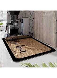 Buy Dish Drying Mat for Kitchen Counter 20" x 16" inch Absorbent Reversible Microfiber Dish Mat in UAE