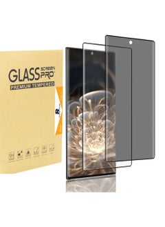 اشتري 2 Pack Galaxy S23 Ultra Screen Protector, HD Tempered Glass Screen Protector and Privacy Tempered Glass Protector [9H Hardness] [3D Curved] [Anti-Privacy] For Samsung Galaxy S23 Ultra 5G(6.8 Inch) في الامارات