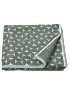 اشتري Bath towel, grey/green, 70x140 cm في السعودية