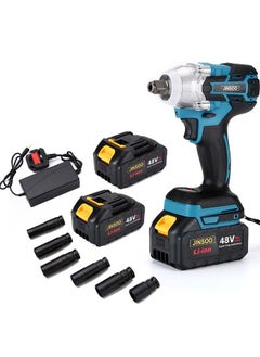 Buy JINSOO 48V high power cordless wrench,adjustable torque, with lithium battery and charger, multi-accessory combination set in Saudi Arabia