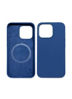 Buy iPhone 13 Pro Max Case, Protective Back Cover Silicon with Magsafe Case for iPhone 13 Pro Max Blue 6.7" in UAE