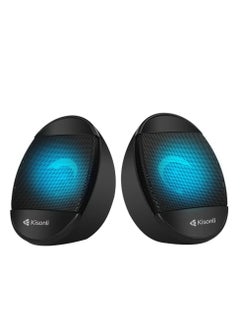 Buy Kisonli L-7070 Multimedia 2.0 Channel Speakers, Colorful Lighting, High-Quality Sound, USB in Egypt