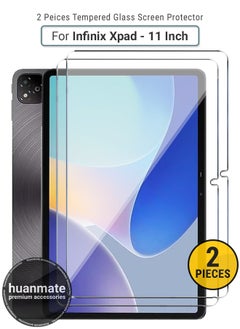 Buy 2 Pieces Infinix Xpad 11 Inch Tempered Glass Screen Protector – High Transparency, Delicate Touch, Anti-Explosion, Smooth Arc Edges, Easy Installation, Screen Protector for Infinix Xpad 11 Inch in Saudi Arabia