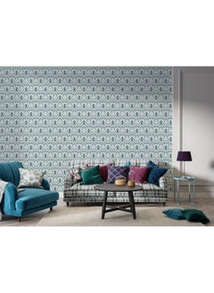 اشتري 70S Classic Pattern Fabric Wallpaper Covers An Area ​​Up To 4.2Mx3M With Adhesive And Smoothing Tool في مصر