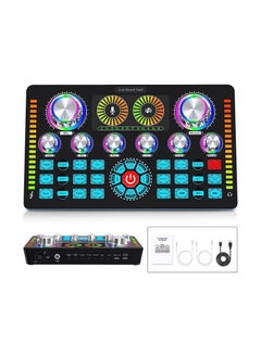 Buy Professional Audio Mixer, Bluetooth Sound Board with XLR interface, Live Sound Card and Stereo Audio Interface, 48V Phantom Power, Voice Changer, for Podcasting, Live sound, recording Studio, Gaming in UAE