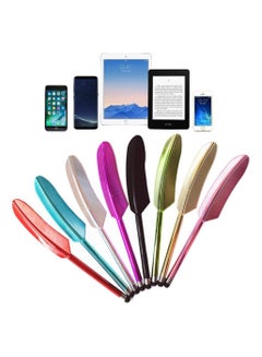 Buy Feather Capacitive Stylus, 8 Pcs Universal High Sensitivity Stylus Pens for Touch Screens, Compatible with Phone, iPad, Tablet and Other Touchscreen Devices (Mixed Colors) in Saudi Arabia