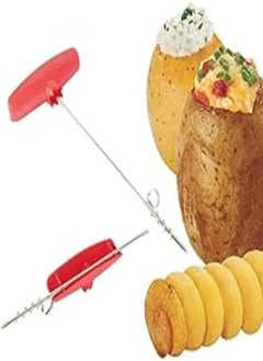 Buy Sale Creative Potato Slicer Rotary Potato Tray Spiral Slicer Knife Handle Cut Potato Roll Kitchen Accessories Tools in Egypt