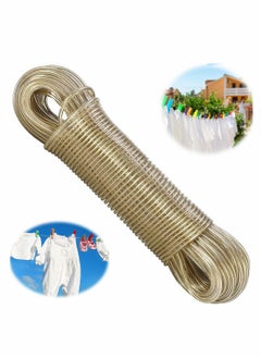 Buy Heavy Duty Steel Core Clothesline with Weather Resistant PVC Cover - 20m Length in UAE