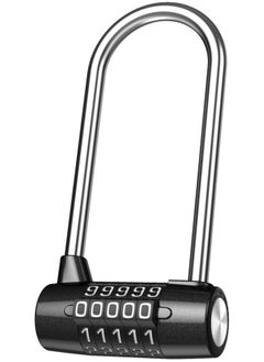 اشتري Padlock with 5 Numbers Combination Lock, Large Lengthened Beam Cabinet Door Handles Safety Locker for School Gym Luggage Travel Toolbox Closet Wardrobe Gate في الامارات