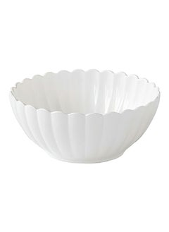 Buy Lightweight and Durable Round Porcelain Salad Bowl White 16 cm R2909LIFW in Saudi Arabia