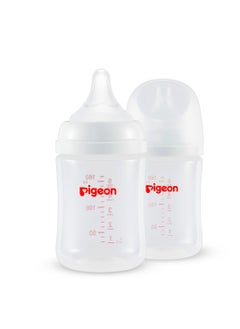 Buy Pigeon PP Nursing Bottle Wide Neck, Streamlined Body, Natural Feel, Easy to Clean (160ml, 2 Packs) in Saudi Arabia