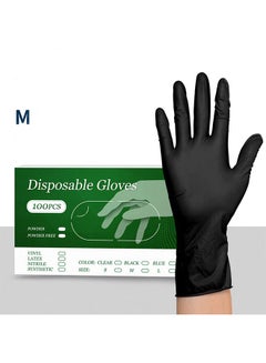 Buy Nitrile Gloves M, Food Safe, Latex-Free and Powder-Free Clear Vinyl Gloves for Cooking, Food Prep, Household Cleaning, Exam| Medium,100 Counts in Saudi Arabia