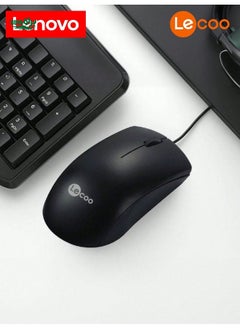 Buy Lenov Lenovo USB Wired Mouse, 3-Button Corded Mouse with 1000 DPI, Optical Computer Mouse with Ergonomic Design for Laptop, Chromebook, PC, Desktop, Mac, Notebook-Black in Saudi Arabia