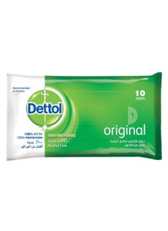 اشتري Dettol Original Anti-Bacterial Skin Wipes 10's في السعودية