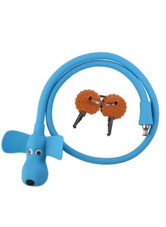 Buy Bike Cable Lock, Bike Lock with Key, Cable Lock with Keys, Silicone Covered Bike Lock Kids Cable Lock Cartoon Lock, 2 Feet Lock for Bike, Door, Skateboard, Helmet and More (Blue, Large) in Saudi Arabia