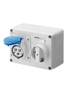 Buy Interlocked Horizontal Socket 16A 2P+E Fixed Outlet IP44 GW66004 in UAE