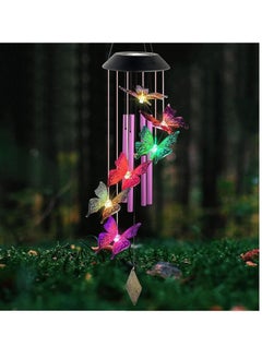 Buy Chimes, Solar Butterfly Bell Wind Chime Outdoor, Aluminum Tubes Memorial Wind Bell, Wind Chimes Solar Lights for Outside Garden Outdoor House Patio, Gifts for Mom, Women and Neighbors in Saudi Arabia