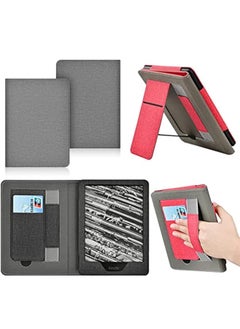 اشتري Fabric Stand Cover Compatible With Kindle Paperwhite 11Th Gen 6.8 Inch Case Cover Smart Cover With Hand Strap Foldable Stand.Anti Fingerprint Anti Drop Anti Scratch. Grey في السعودية