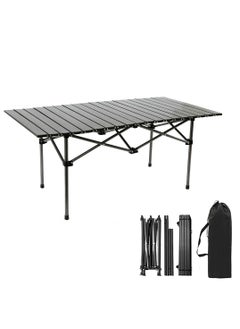 Buy Folding Camping Table with Carry Bag, Outdoor Portable Lightweight Aluminum Desk for Beach, Picnics, Cooking,Party Dining, Camping, BBQ in UAE