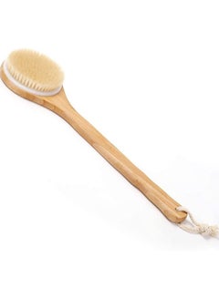 اشتري Bath Body Brush Back Scrubber Shower Bath Brush with Long Wooden Handle في الامارات