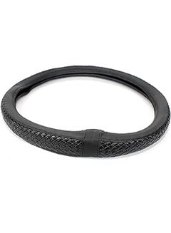Buy Car Steering Wheel Cover, Leather Non-Slip Car Wheel Cover Protector Breathable Microfiber Leather Universal Fit for Most Cars, for All Season, Ergonomic Comfort Grip Cover - Black Strings in Egypt