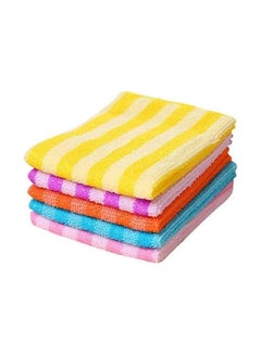 Buy Microfiber Stripe Pattern  Towels Set Multi Color in Egypt