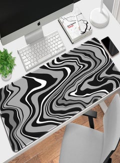 Buy Large Mouse Pad Extended Gaming Mouse Pad Non-Slip Rubber Base Mouse pad Office Desk Mat Desk Pad Smooth Cloth Surface Keyboard Mouse Pads for Computers (800 * 300 * 3mm）Grey in Saudi Arabia