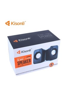 Buy KISONLI S-444 WIRED MINI COMPUTER SPEAKERS USB 2.0 PC SPEAKERS FOR LAPTOP DESKTOP PHONE 6W BLACK in UAE