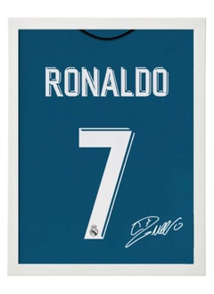 Buy Cristiano Ronaldo Real Madrid Autographed Jersey - Framed Poster 50x40cm - CR7 -Football Memorabilia, Soccer Collectible, Gift for Fans in UAE