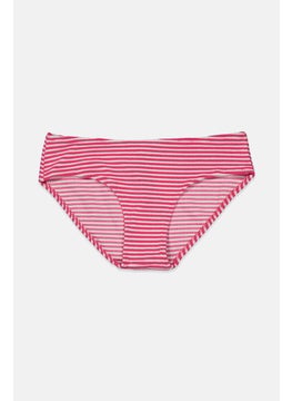 اشتري Women Stripe Pull On Bikini Bottom, Rose Shocking في السعودية