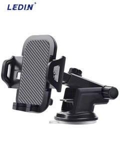 Buy 2 In 1 Car Mobile Holder, 360 Degree Rotation & Adjustable Mobile Stand for Car Dashboard Windshield, Universal Cell Phone Holder in UAE