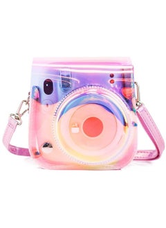 اشتري Instant Camera Case Compatible with for Instax Mini 11/9/8, PU Leather Bag Adjustable Shoulder Strap, Illusion-colour (Transparent Illusion), transparent illusion, Pack Strap في السعودية