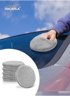 اشتري 5 pcs Microfibre Hand Polishing Sponge Car Care Pad Wax Applicator Detailing Pads Grey في الامارات