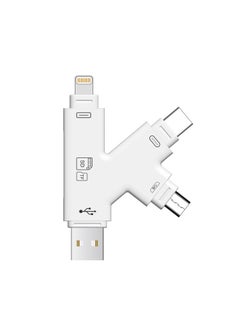 اشتري 4-in-1 Multi-Functional High-Speed Card Reader for AppleNK-909 white NK-909 white في السعودية