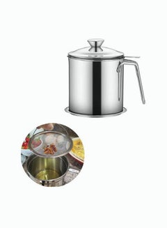 Aluminum GREASE SAVE POT w Strainer cooking oil dispenser