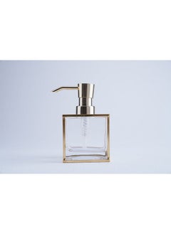 اشتري Scarlett Soap Dispenser 7.6x7.6x12.8cm-gold & Transparent في الامارات