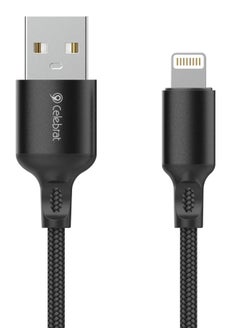 Buy Celebrat CB-32 Portable USB To Lightning Fast Charge And Data Transmission Cable With Braided wire Design And Practical Fits Iphone 2.4A /480mbps /1000mm - Black in Egypt