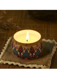 Buy 3 Scented Soy Wax In Box Sage B Cover, Ethnic Wind Candle Cup Aroma Candle Candle Romantic Wedding Birthday Party Decoration Creative Christmas Gift in Egypt