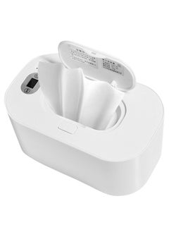 اشتري Baby Wipe Warmer with Digital Display Large Capacity Baby Wet Wipes Warmer Dispenser USB Powered White في السعودية