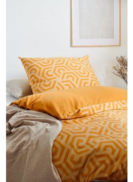 اشتري Single Stripe Duvet Set 140 x 200 cm, Yellow Combo في الامارات