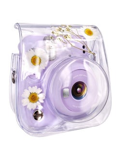 Buy Camera Case Bag Purse Compatible With Fujifilm Mini 11 / Mini 9 / Mini 8/8+ Instant Camera With Detachable Adjustable Strap - (White Flower) in UAE