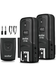 اشتري Godox CT-16 Wireless Radio Flash Trigger Receiver Kit,Fit Compatible for Canon Nikon Pentax DSLR Camera Studio 3-in-1 Flash Transmitter and Receiver في الامارات